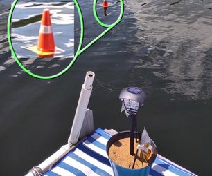 Traffic Cone Floating Buoy From the $1.25 Store With Upcycled Material