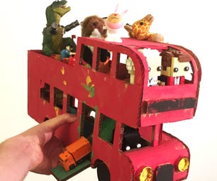 Cardboard Box Bus - for a Toy Ride