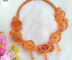 Monochrome Orange Necklace
