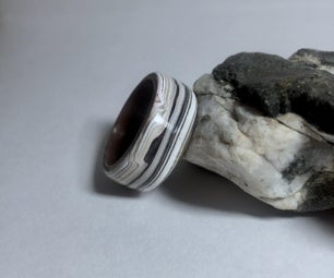 Faux Fordite Layered Paint Ring