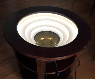 Compass Display Table With Indirect Lighting