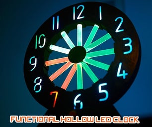 Functional Hollow LED Clock