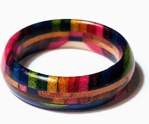 Rainbow Ring - 100 Segments of Exotic Woods + Resins for a 1-of-a-Kind Heirloom Ring